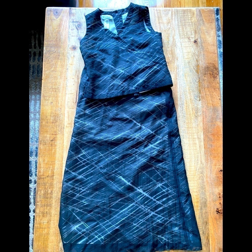 Vintage Rena Rowan Maxi Skirt Set size 4
